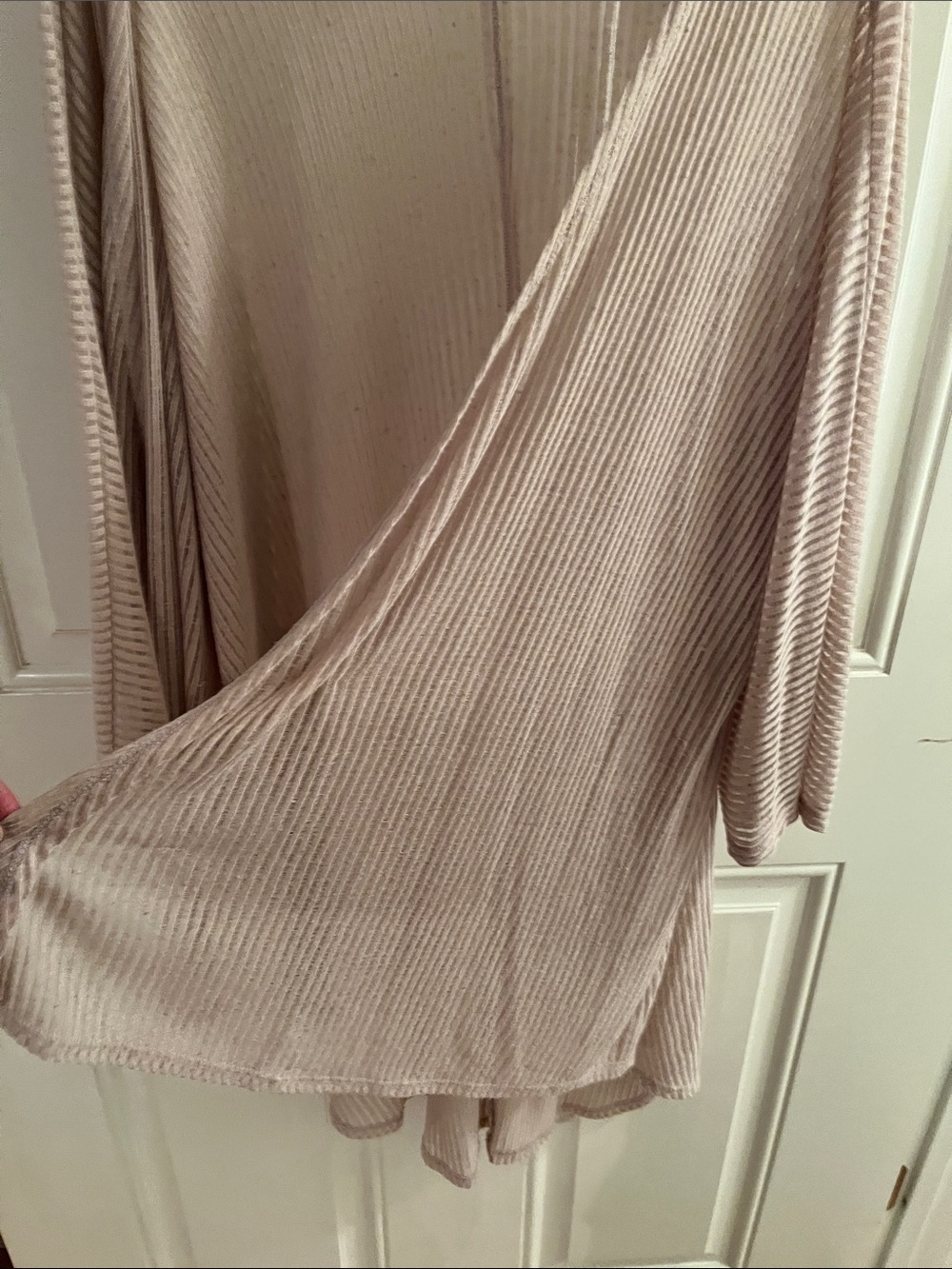 LuLaRoe Tan/Cream Color Ribbed Open-Front Cardigan - Picture 6 of 6